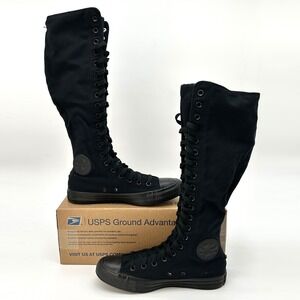 Converse Chuck Taylor All Star XXHI Womens Size 8 Knee High Black NEW A12325C